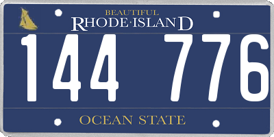 RI license plate 144776