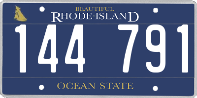RI license plate 144791