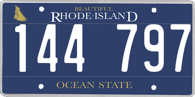 RI license plate 144797