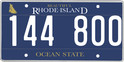RI license plate 144800