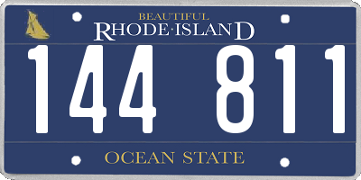 RI license plate 144811