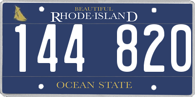 RI license plate 144820
