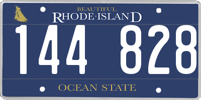 RI license plate 144828