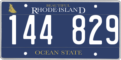 RI license plate 144829