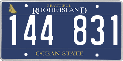 RI license plate 144831