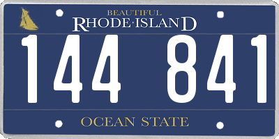 RI license plate 144841