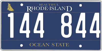 RI license plate 144844