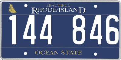 RI license plate 144846