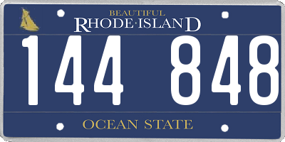 RI license plate 144848