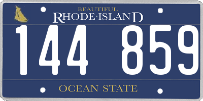 RI license plate 144859
