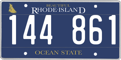 RI license plate 144861