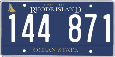 RI license plate 144871