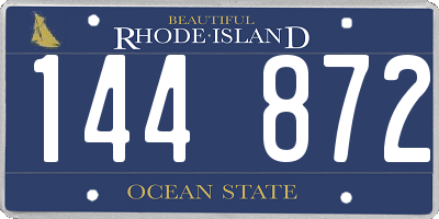 RI license plate 144872