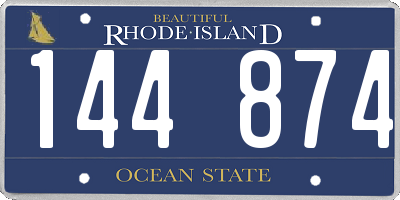 RI license plate 144874