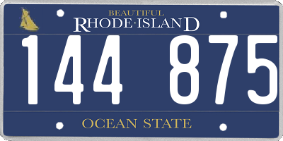 RI license plate 144875