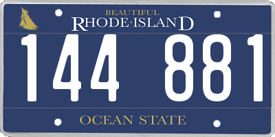 RI license plate 144881