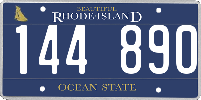 RI license plate 144890