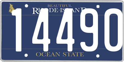 RI license plate 14490