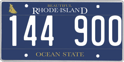 RI license plate 144900