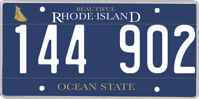 RI license plate 144902