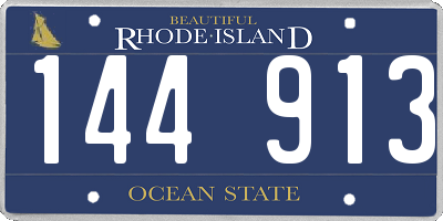 RI license plate 144913