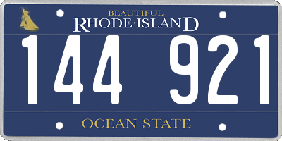 RI license plate 144921