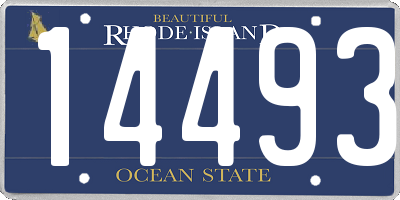 RI license plate 14493