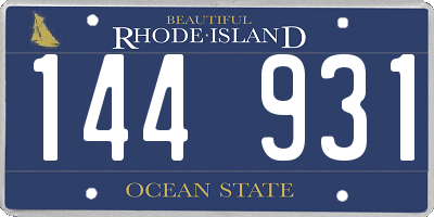 RI license plate 144931