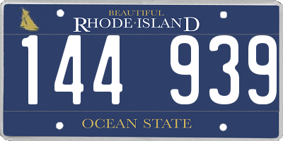RI license plate 144939