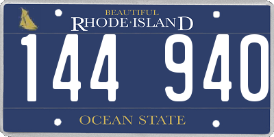 RI license plate 144940