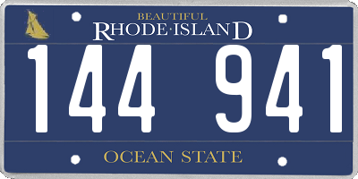 RI license plate 144941