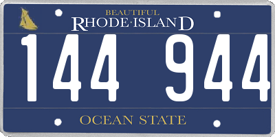 RI license plate 144944