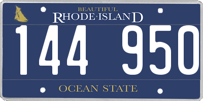 RI license plate 144950