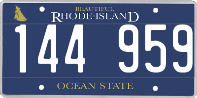 RI license plate 144959