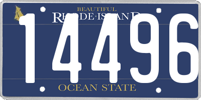 RI license plate 14496