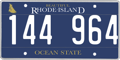 RI license plate 144964