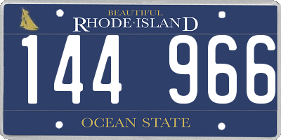 RI license plate 144966