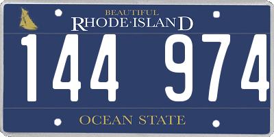RI license plate 144974