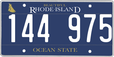 RI license plate 144975