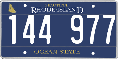 RI license plate 144977