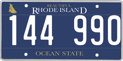 RI license plate 144990