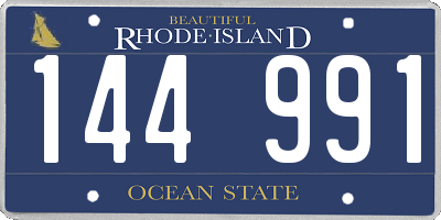 RI license plate 144991