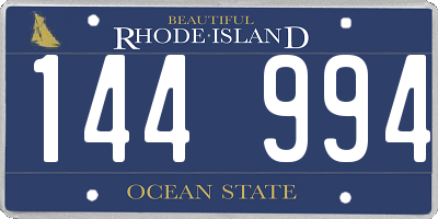 RI license plate 144994