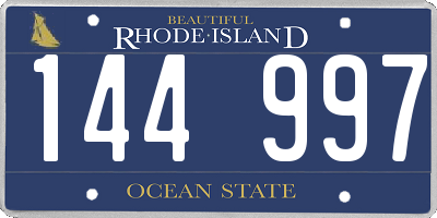 RI license plate 144997