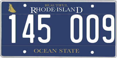 RI license plate 145009