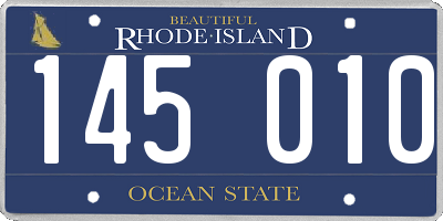 RI license plate 145010