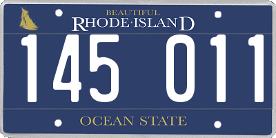 RI license plate 145011