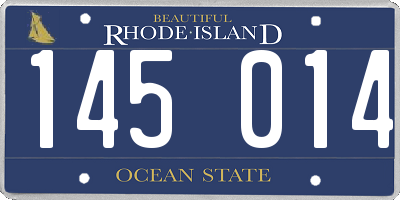RI license plate 145014