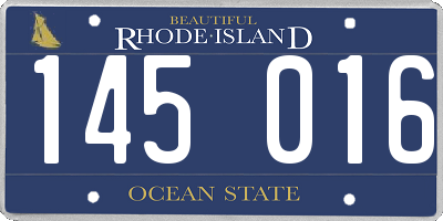 RI license plate 145016