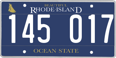 RI license plate 145017